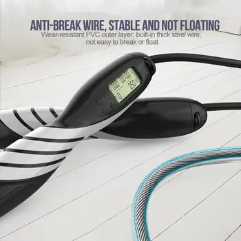 

Jump Ropes with Counter Sports Fitness Adjustable Fast Speed Counting Jump Skip Rope Skipping