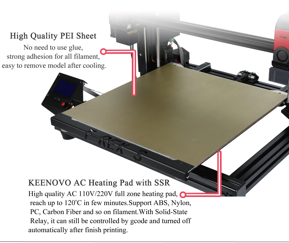 VIVEDINO 3d принтер с 1 кг нити Независимый двойной шкив экструдера версия огромный размер 400*400*700 принтера