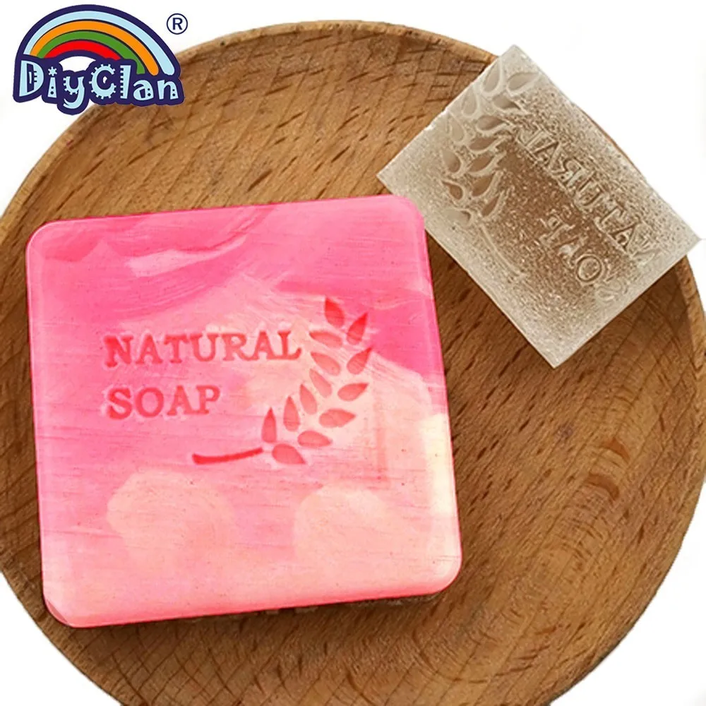 Handmade natural soap stamp mold diy leaf pattern organic glass resin chapter Acrylic custom Z0165NS | Дом и сад