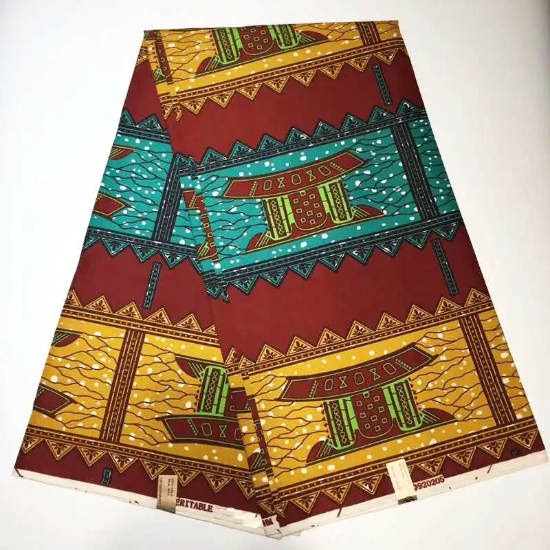 Полиэстер африканская восковая печатная ткань Kente Горячая Нигерия, Анкара африканская восковая ткань восковая печать 6 ярдов