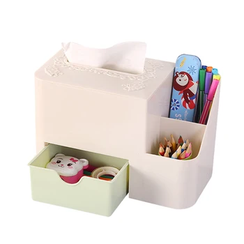 

Simple Style Makeup Storage Box Napkin Boxes Plastic Cosmetic Organizer Makeup House Storage Office Table Sundry Storage Drawer