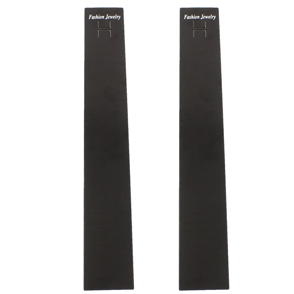 

2.9*21cm 200pcs/lot Black Paper Card Necklace Bracelet Packing Card Jewelry Display Card Hanging Necklace Card Accessories