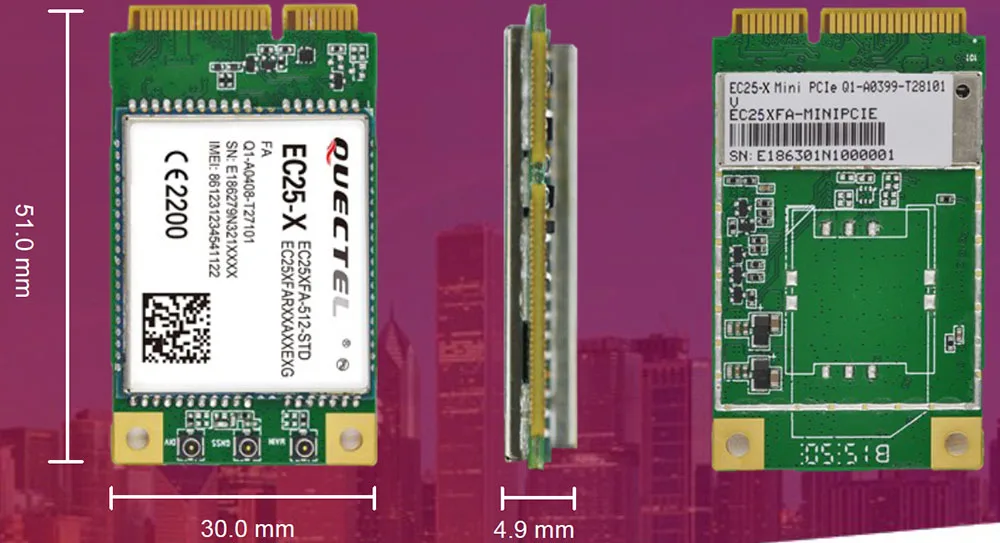 Quectel EC25 4G модуль 4G макетная плата чистый путь PCIE интерфейс 7 модель SCM работа с cubieAIO A20 демонстрационная плата