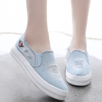 

Nice Pop Women Denim Canvas Shoes Chaussure Femme Basket Femme Casual Pop Tenis Feminino Chaussure Homme Cheap