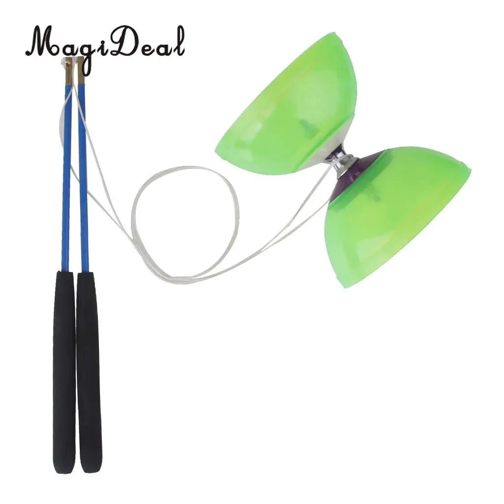 MagiDeal резиновые 5-подшипник Diabolo с Handsticks и нанизанные игрушка для жонглирования для профессионалов для начинающих, для взрослых и детей, Классические игрушки