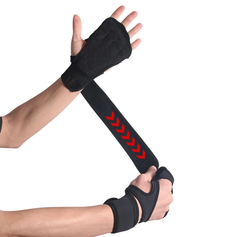 1 Pair Gym Gloves Weightlifting Training Half Finger Gloves Fitness Sports Body Building Gymnastics Grips Hand Palm Protector