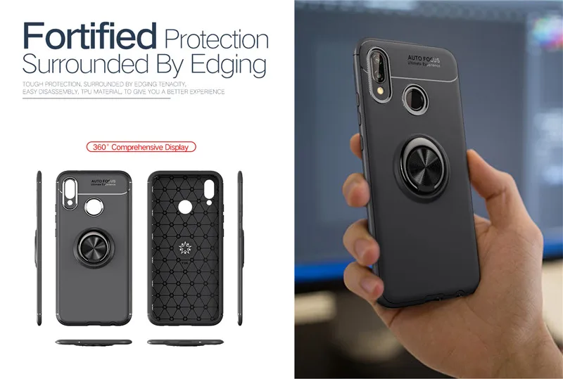 Чехол для Huawei Y9 2019 Enjoy 9 Plus мягкий силиконовый чехол с подставкой P30 Pro Honor 8C Mate 20 Lite