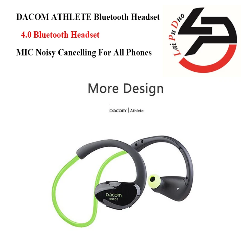 

DACOM ATHLETE Bluetooth Headset Bluetooth 4.0 Earhook Wireless Earphone mobie music headset MIC Noisy Cancelling For All Phones