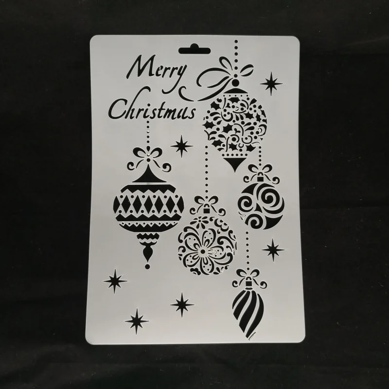 

Merry christmas pvc Layering Stencils for Diy scrapbook coloring,painting stencil,home decor diy etc. Product image