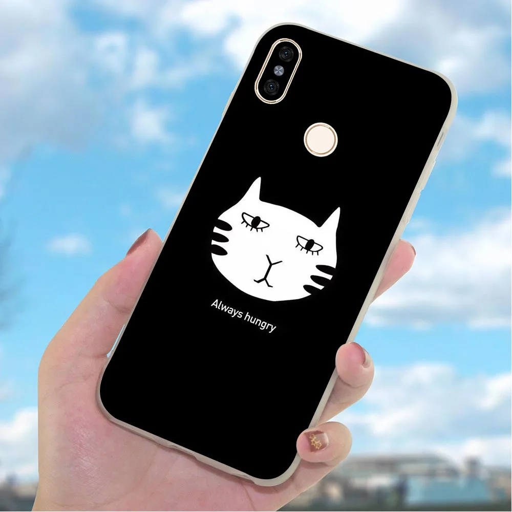 Мягкий ТПУ чехол для телефона Redmi 6A Meow Cat 4X 4A 5 Plus 5A Prime Note 6 Pro 7 Xiaomi Mi 8 Lite A2 A1 9 10se