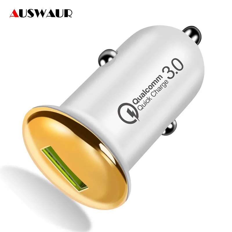 

Mini Quick Fast QC3.0 QC2.0 USB Car Charger for iPhone Samsung S9 S10 Plus Huawei P30 Fast Charging Phone Charger Car