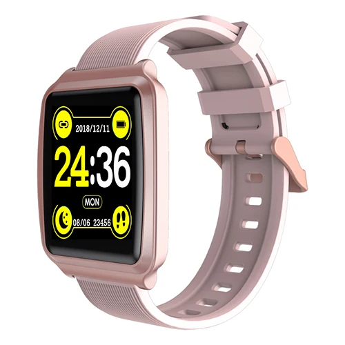 Смарт-Браслет фитнес-трекер ips цветной экран измерения артериального давления smartwatch спортивный трек для мужчин и женщин одежда браслет - Цвет: Розовый