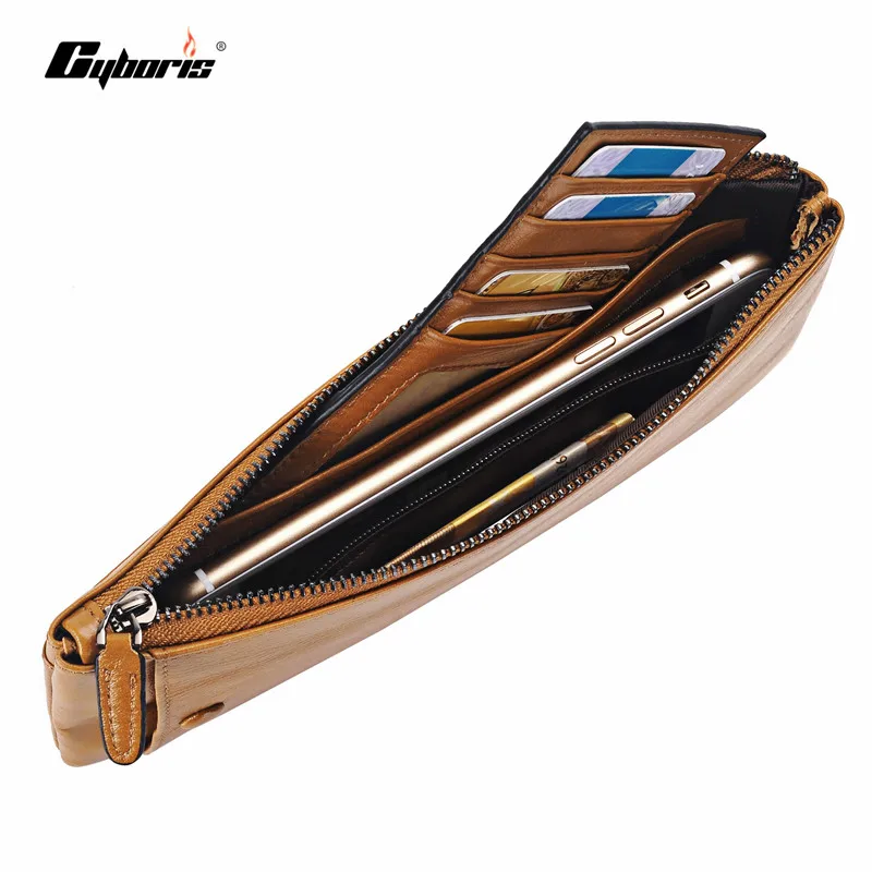 

CYBORIS Handmade Wallet Genuine Leather Case For Samsung GalaxyS6 S7 Edge C7 C5 A5 A7 Zipper Purse Pouch Phone Cases Handbag