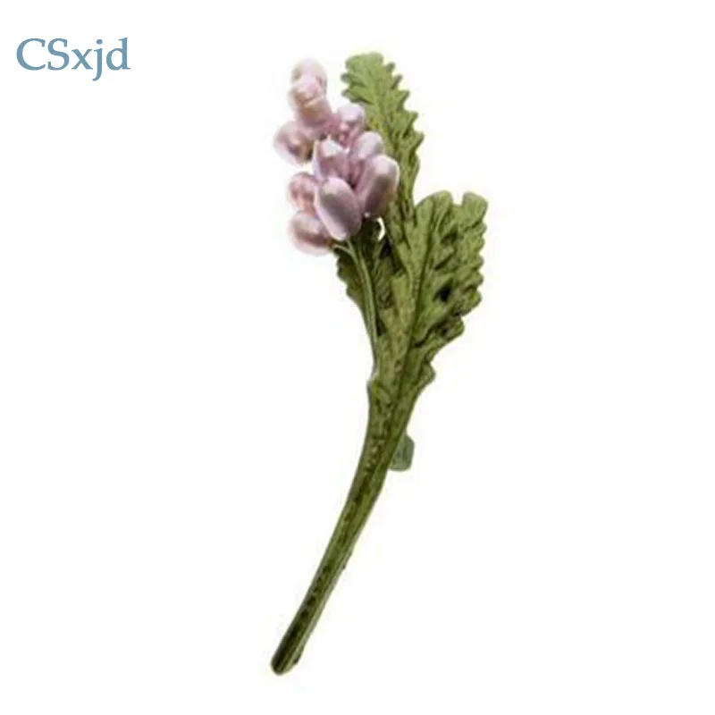 

CSxjd vintage brooch jewelry Natural Pearls Green that bake Paint lavender brooch scarves buckle Accessories