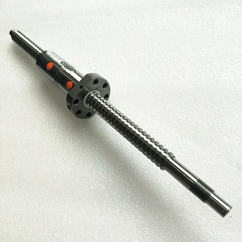 1PCS DFU2005 200 250 300 350 400 450 500 550 mm C7 ball screw with 2005 double ball nut BK/BF15 end machined