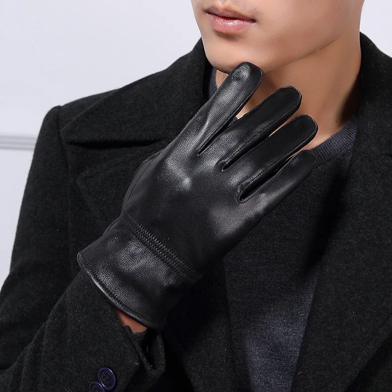Sell well Gloves men ,Genuine Leather,leather men gloves,mens black