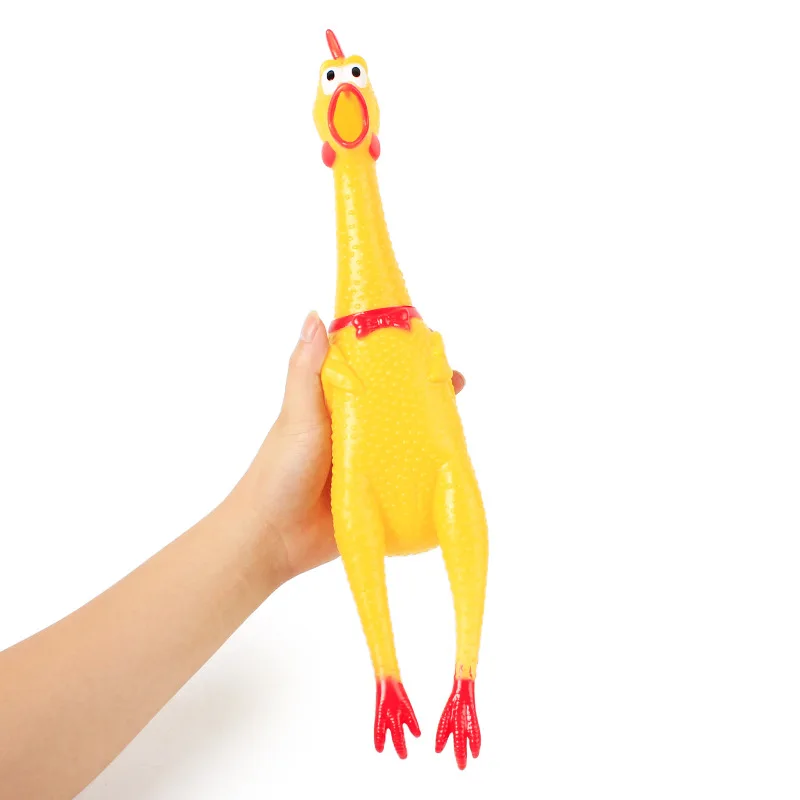 Buy Sceaming Yellow Rubber Chicken Dog Toy Non Toxic