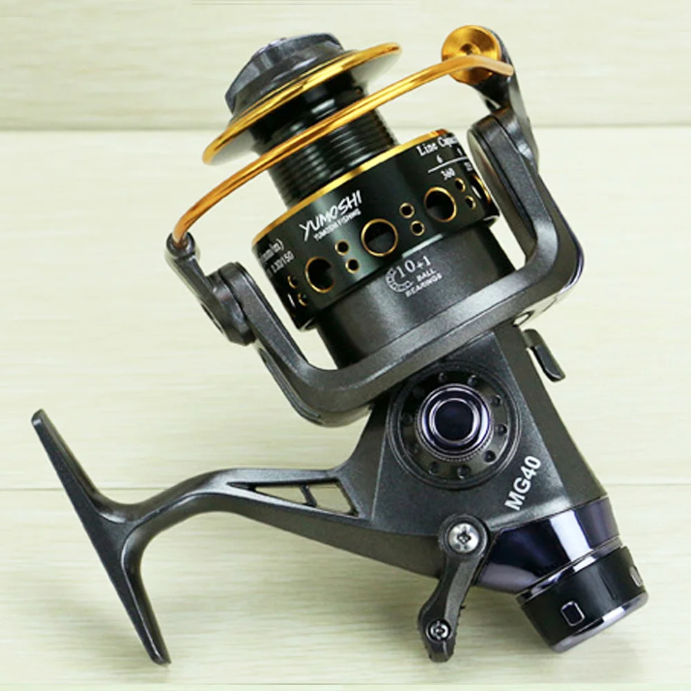 Carretel de Pesca Frente e Traseira Yumoshi Duplo Freio Molinete Carpa Isca Moldado Arraste Mar Alimentador Mg30-60 mg 15 Esporte e Lazer
