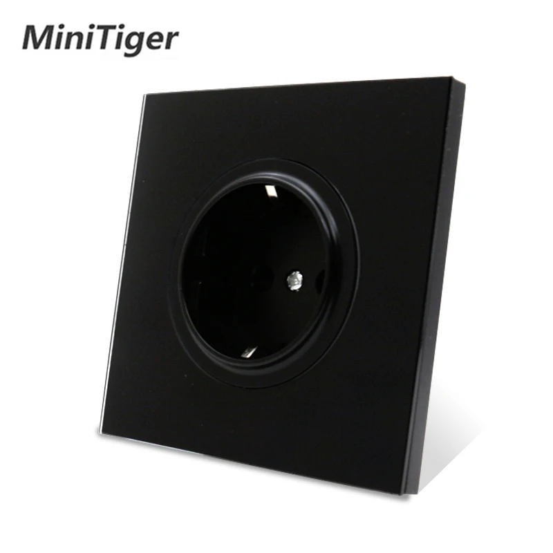 Minitiger 2019 Новое поступление панель из хрустального стекла 16 А розетка стандарта ЕС