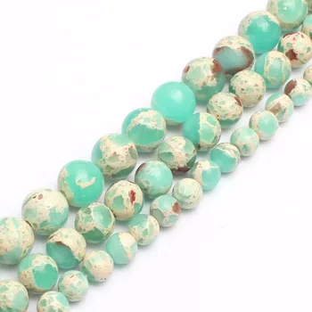 

Turquoise Imperial Stone Round Loose beads ball For Jewelry Making DIY Bracelet Necklace 15 inches 6/8/10 mm pick size