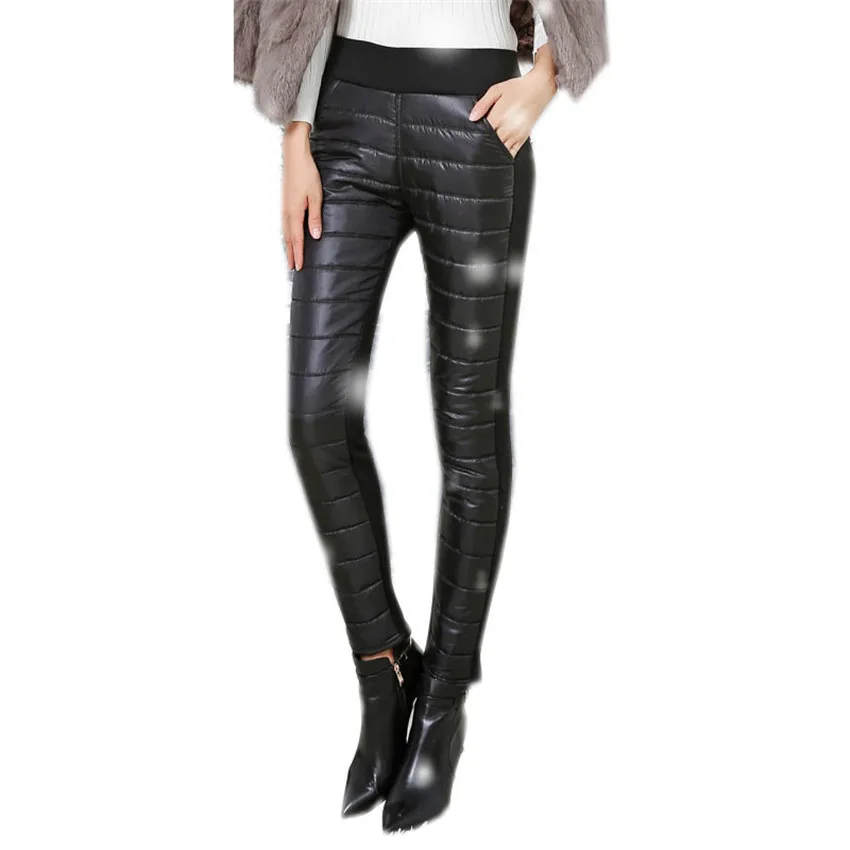 

New Winter Women Pencil Down Cotton Pants Ladies Trousers High Waist Long Pant Female Plus Size Warm Thicken Velvet Pants WZ114