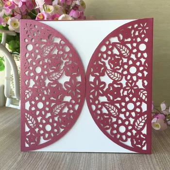 

40pcs/lot Exquisite Laser Cut Wedding Invitations Card Birthday Decorations Thank You Rewards Gift Greeting Card