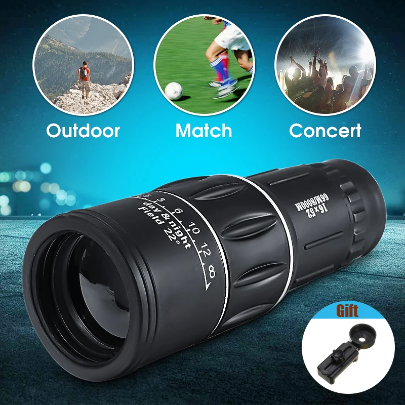New 16 x 52 Dual Focus Monocular Spotting Telescope Zoom Optic Lens Binoculars Coating Lenses Hunting Optic Scope New 16 x 52 Dual Focus Monocular Spotting Telescope Zoom Optic Lens Binoculars Coating Lenses Hunting Optic Scope