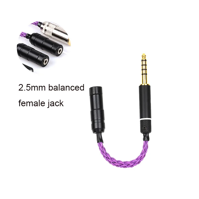 OKCSC HiFi Audio Cable 3.5mm 2.5mm 4.4mm Balanced Female Mum Adapter Cable to Male Output Dad for SONY Earphone Amplifier MP3