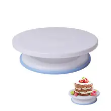Hoomall пластиковый поворотный стол для торта DIY для выпечки и тортов подставка для кексов Поворотный вращающийся инструмент для украшения торта инструмент для выпечки 7*28 см 10 дюймов