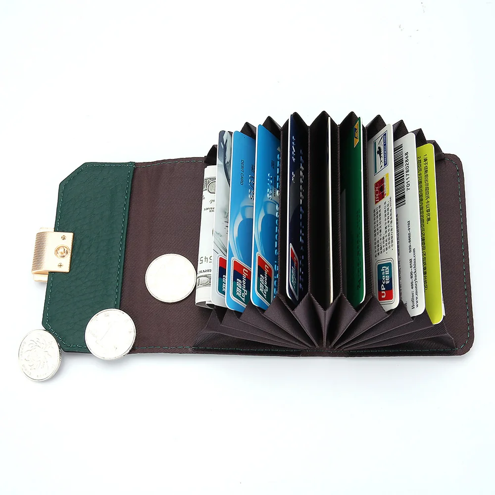 Luxury Brand Designer Card Holder Women Genuine Leather Small Wallet ID Credit Cards Case Leather Hasp Card Bag New INS Hot