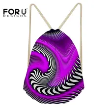 Forudesigns/спортивный рюкзак drawstring Сумка Чехлы для детей Обувь для мальчиков Обувь для девочек Бег Велоспорт открытый красочный узор Фитнес сумка
