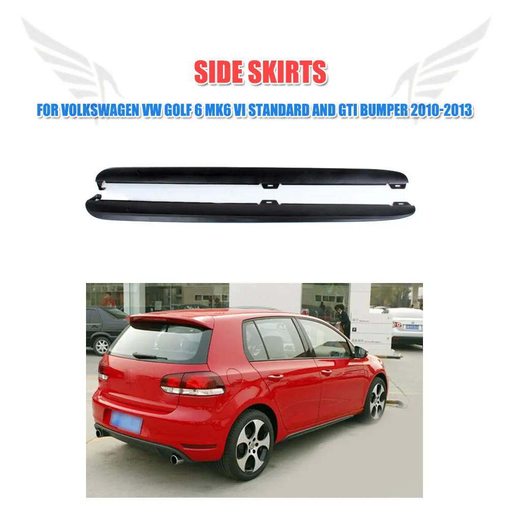 PP/углеродное волокно автомобиля боковые юбки расширение губы для Volkswagen VW Golf 6 MK6 VI стандарт и GTI бампер 2010 2011 2012 2013