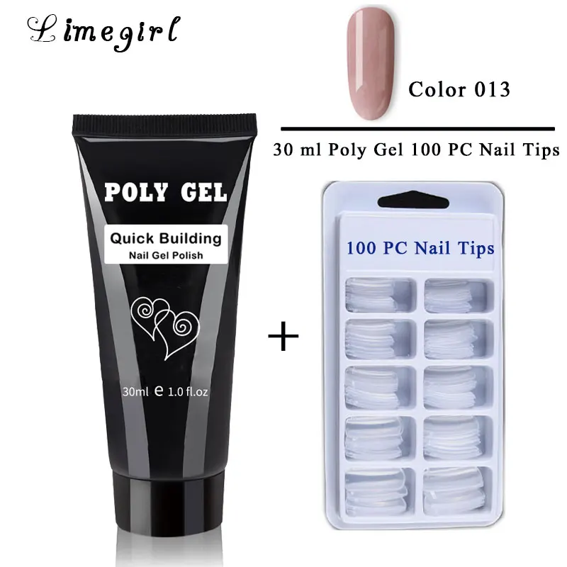 

Nails Kit 30ml Uv Gel French Nails Art Manicure Tips Nails Build Extending Crystal Jelly Gum Poly Gel Set For Nail Art Tools