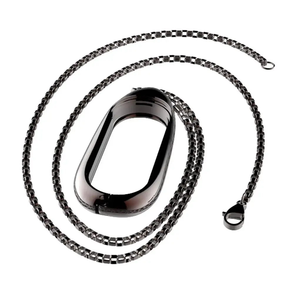 

Unique Modern Color Decoration Pendant Metal Water Drop Style Stainless Steel Pendant Necklace For Mi Band 3 4 Smart Bracelet