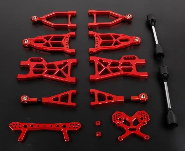 

CNC aluminum Extended Front and Rear Upper and lower Suspension A-Arm kit for 1/5 HPI KM Rovan Baja 5B 5T 5SC