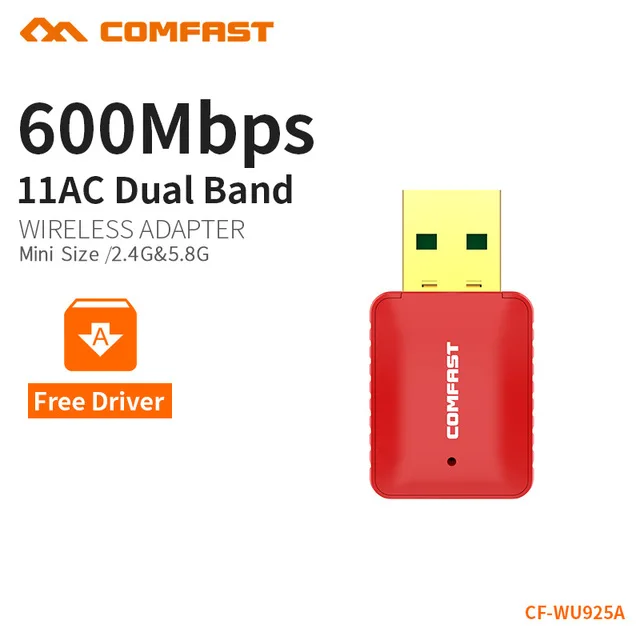 Новое поступление COMFAST Wi Fi адаптер 433 Мбит/с 5,8 Г + 150 2,4 USB телевизионные антенны Plug And Play PC приемник для оконные рамы CF-WU925A