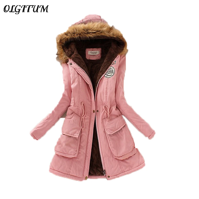 

Casual Hooded Women Winter Parka 2019 New Female Outwear Thicken Warm Cotton Plus Size Jacket Women Winter Fur Jacket For Women