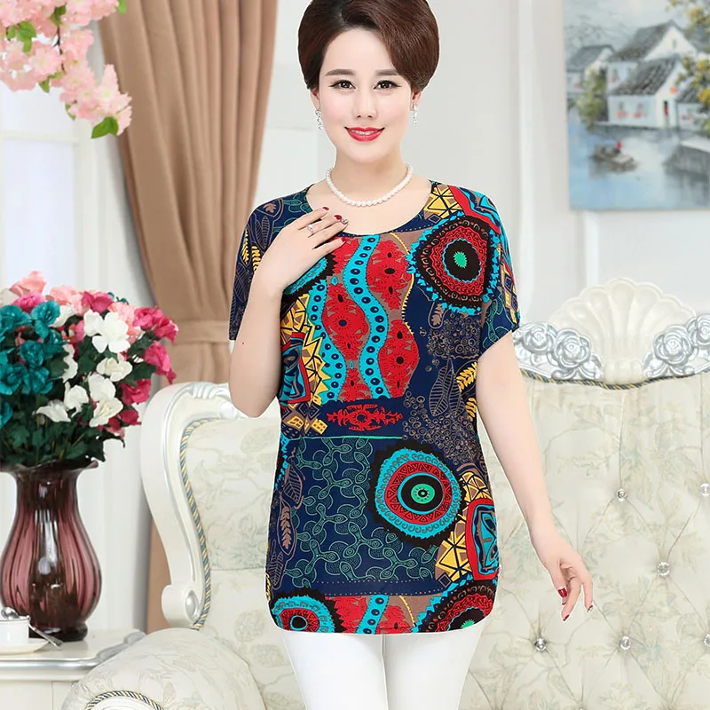 Блузка женская летняя в цветочек с коротким рукавом|middle aged women|middle agemiddle age fashion |