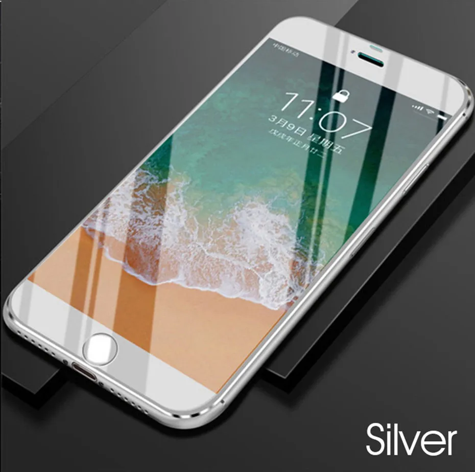7D закаленное стекло на iPhone 6S 7 8 плюс алюминиевый сплав Полный экран протектор для iPhone XS XR 8 7 SE 5S защитная пленка