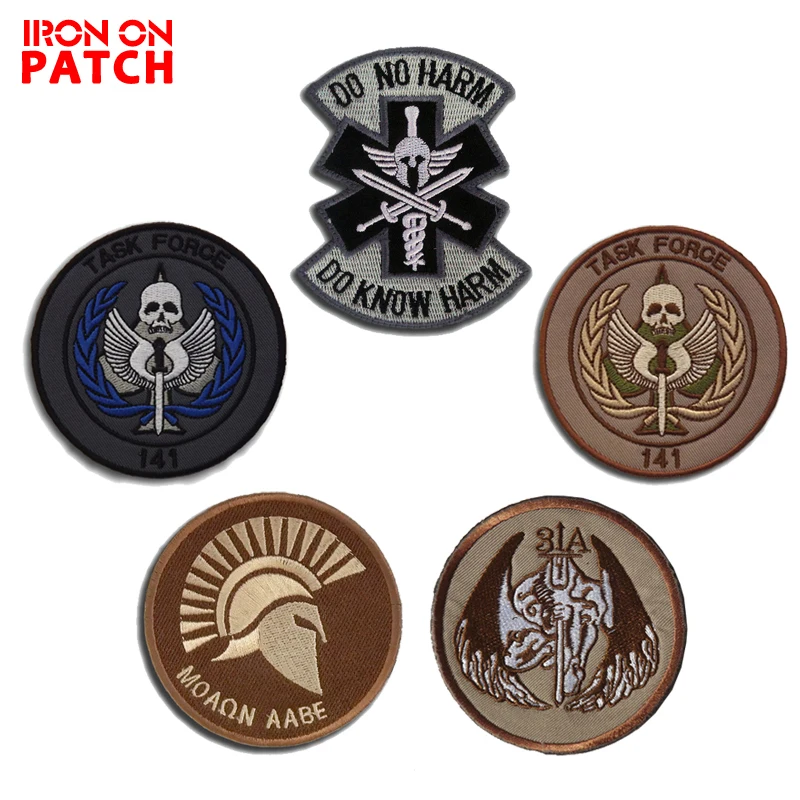 

Morale Task Force 141 Armband Elite SAS Team Tactical Patch Hook & Loop Personality Badges On Backpack Coat jeans Resident Patch