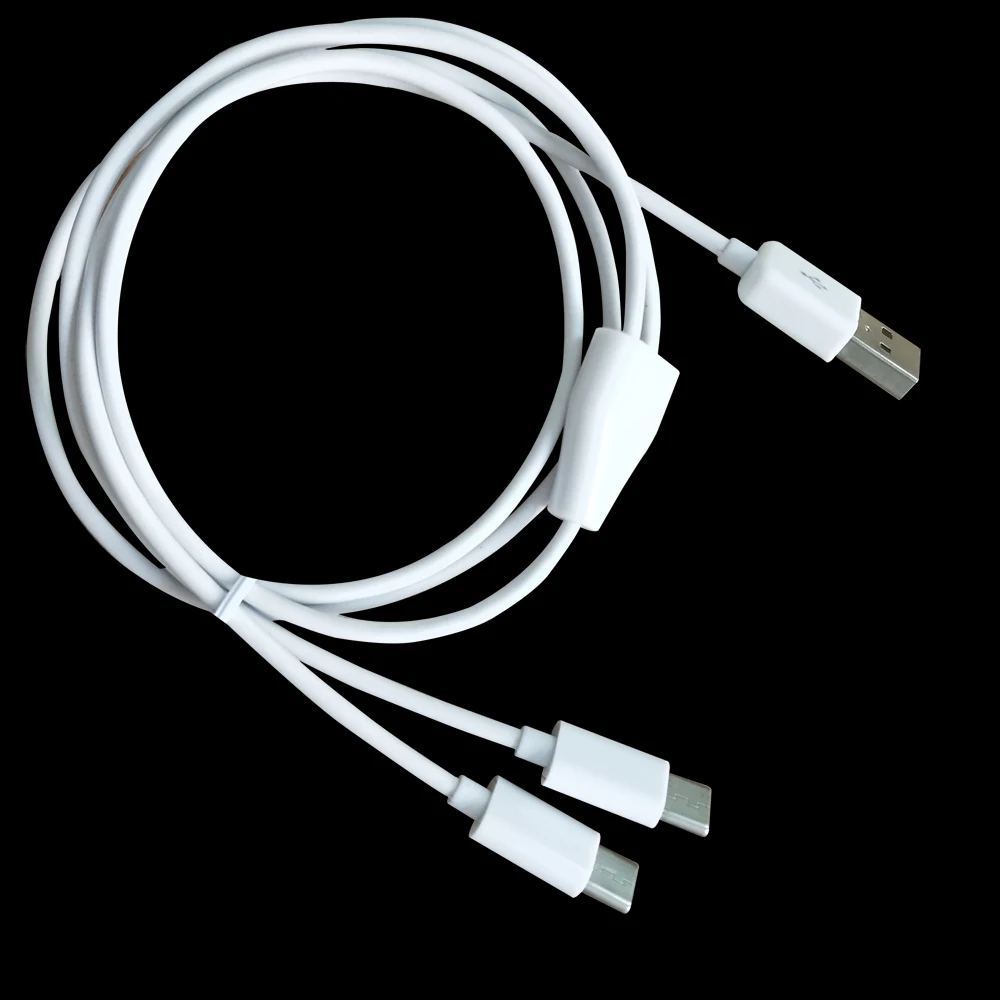 

1meter 3ft 2 in 1 USB type C charger cable dual usb type c charge cable