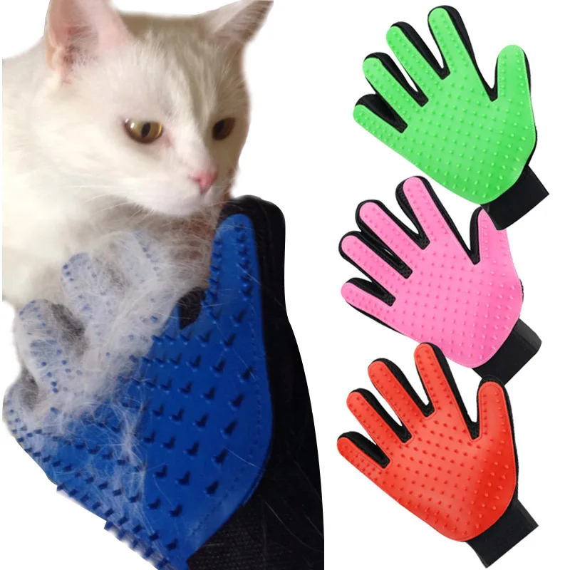 Deshedding Brush Glove for Animal Cat Supplies Gloves Hair Comb Five