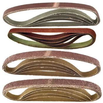 

20Pcs 18X0.5 Inch Aluminum Oxide Sanding Belts - 40/60/80/120Grits For Wood