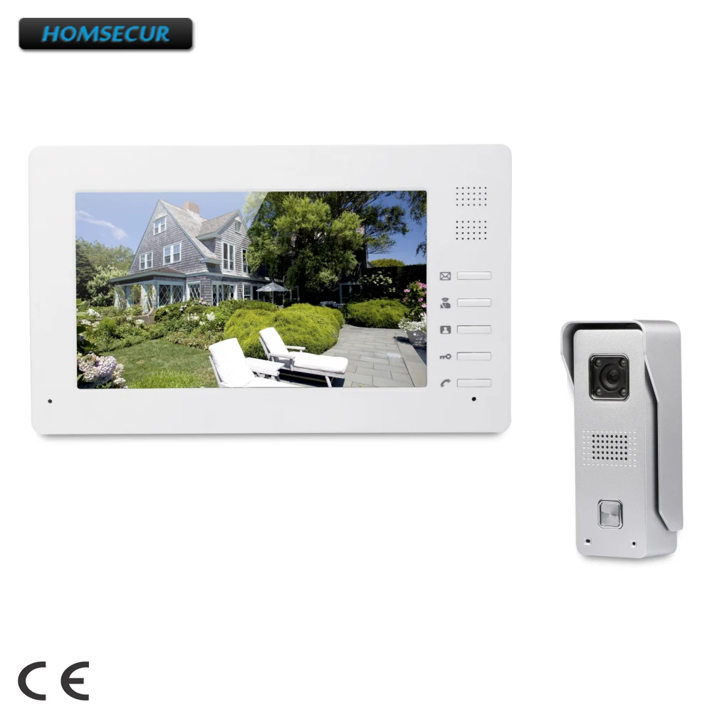 

EU Delivery HOMSECUR 7" Video Security Door Phone With Intra-monitor Audio Intercom For Home Security XC002+XM706