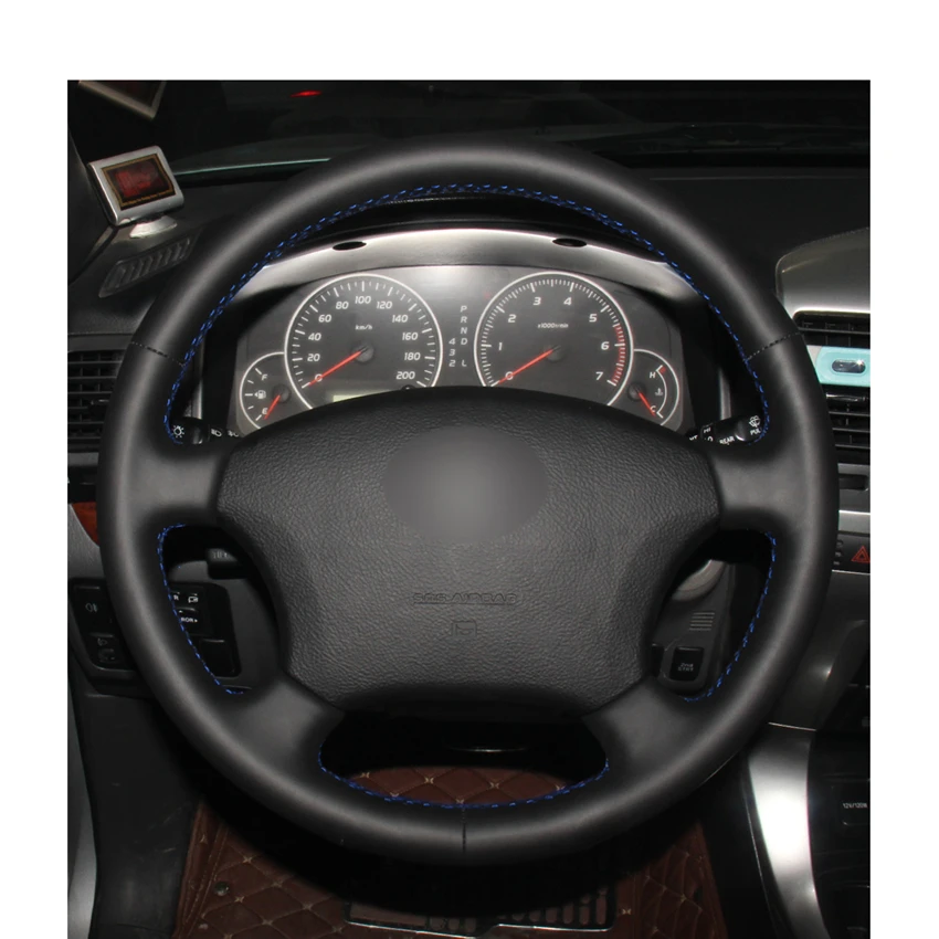 Прошитая вручную искусственная кожа черного цвета для Toyota Land Cruiser Prado 120 2004 2009