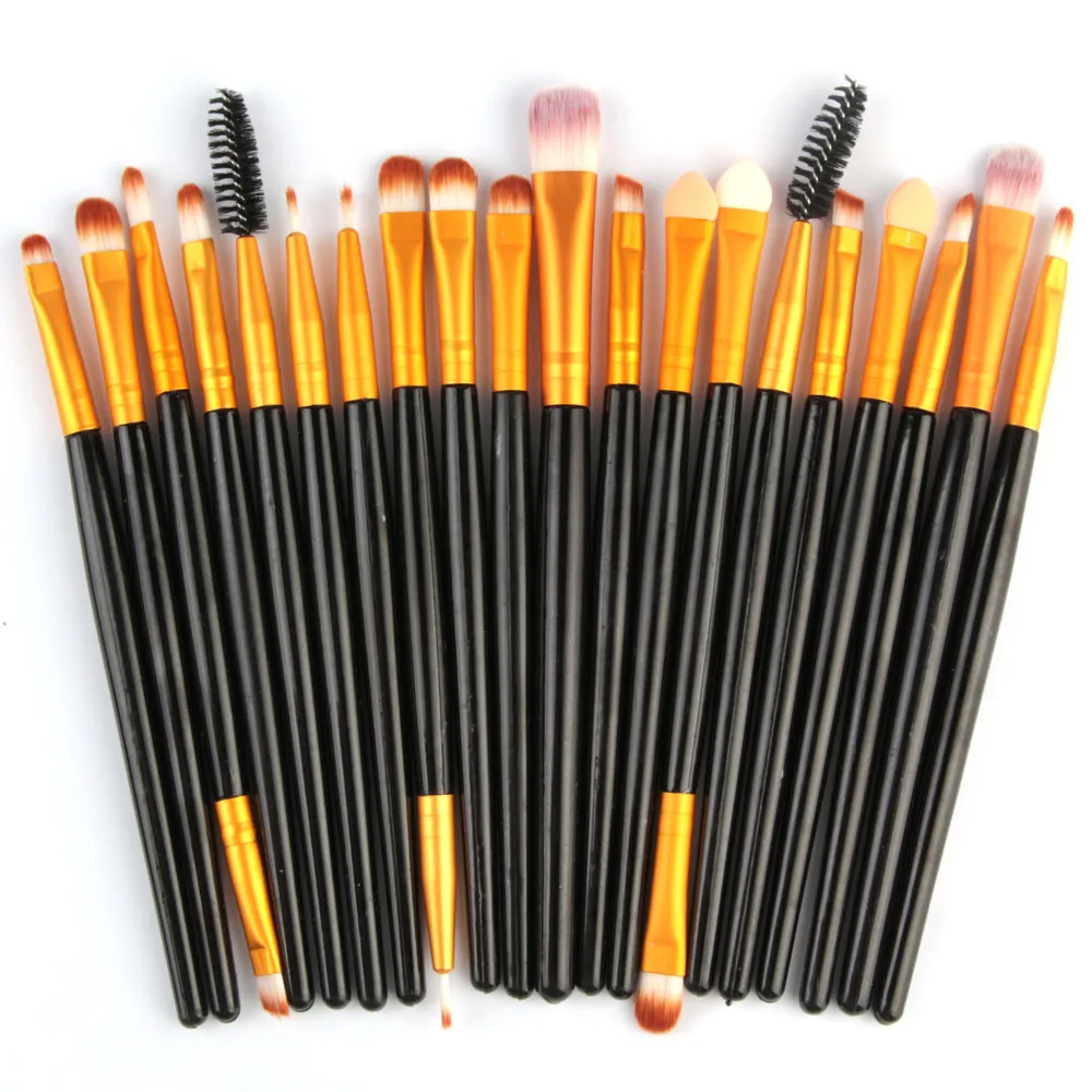 

20Pcs Professional Makeup Brush Kit tools Make up Blush Eye Shadow Foundation Brush Toiletry Kit Wool Make Up Brush Tool L58