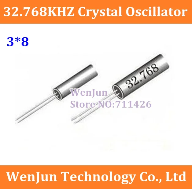 1000PCS/LOT Free Shipping32.768 kHz 32.768k Hz Crystal Oscillator 3 x 8 mm Cylinder 32.768 plug