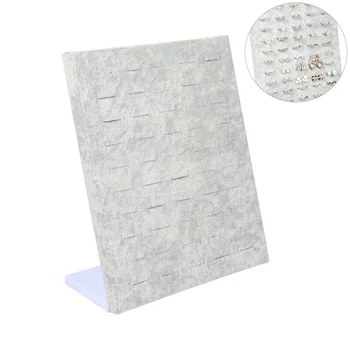 

50 Slots Velvet Ring Display Board Finger Rings Showing Stand Jewelry Organizer Holder Ring Showcase Display