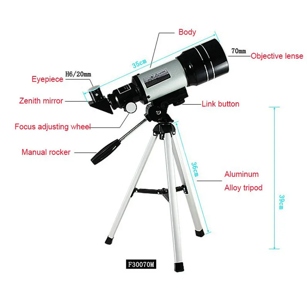 Профессиональный 150X зум HD астрономический телескоп с портативным штативом Птица Животное Зрительная труба Открытый Монокуляр пространство F30070