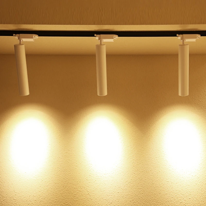 Длинная трубка LED COB рельсовый свет 12 Вт 15 20 30 прожектор Регулируемая рельсовая